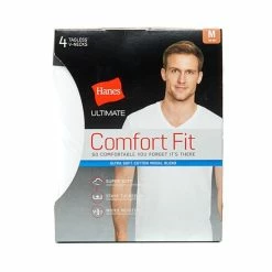 Underwear Mens Hanes® Ultimate® 4pk. Of Comfort Fit V-Neck Undershirt
