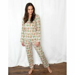 Pajamas Womens Leveret Rabbit Cotton Pajama Set