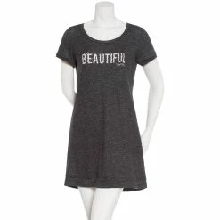 Pajamas Womens Marilyn Monroe Hacci Screen Print Round Neck Nightshirt