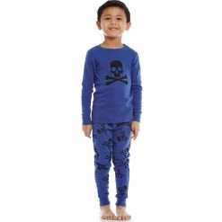 Pajamas Baby Boy (12-24M) Leveret Cotton Skull Pajama Set