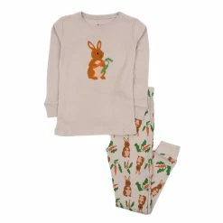 Pajamas Toddler Unisex Leveret Rabbit With Carrot Pajama Set