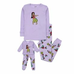 Toddler Girl Leveret Girl And Doll Hula Print Pajamas