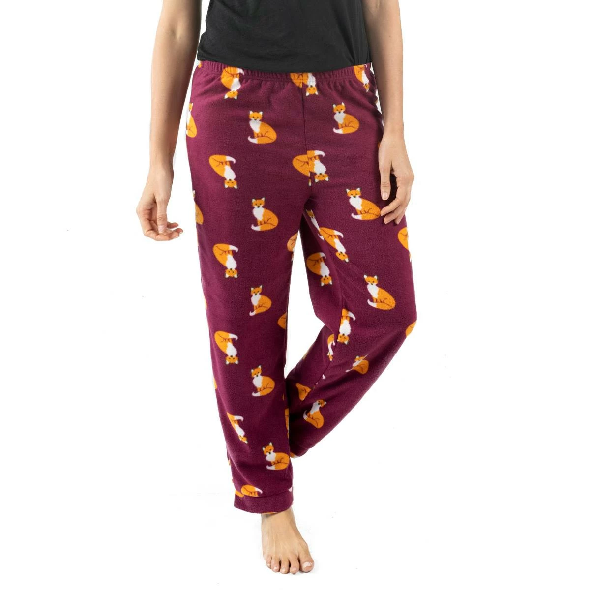 Pajamas Womens Leveret Fleece Fox Pajama Pants 3 Pajamas Womens Leveret Fleece Fox Pajama Pants