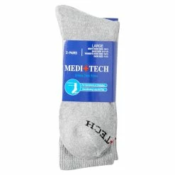 Socks & Hosiery Adult Unisex Meditech 2pr. Diabetic Crew Socks