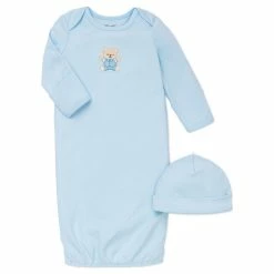 Pajamas Baby Boy (NB-3M) Little Me Cute Bear Sleeper Gown And Hat