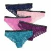 Underwear Juniors Juicy Couture 5pk. Lace Tanga Thong Panties-JC9254-5PKS