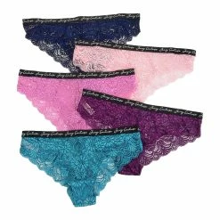 Underwear Juniors Juicy Couture 5pk. Lace Tanga Thong Panties-JC9254-5PKS