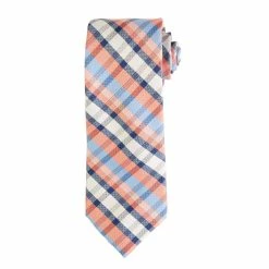 Dress Accessories Mens Nautica Carville Plaid Tie - Coral