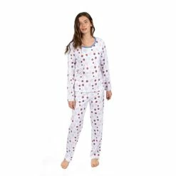 Pajamas Womens Leveret Menorah Cotton Pajama Set