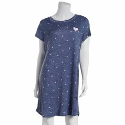 Pajamas Womens Laura Ashley® Hacci Mini Heart Embroidered Nightshirt
