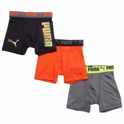 Underwear Boys (8-20) Puma 3pk. Multi Graphics Boxer Briefs