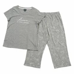 Pajamas Womens Laura Ashley® 2pc Short Sleeve Stars Pajama Set