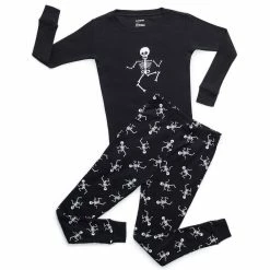 Pajamas Baby Unisex (12-24M) Leveret Cotton Skeleton Pajama Set