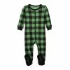 Toddler Unisex Leveret Plaid Print Footie Pajamas