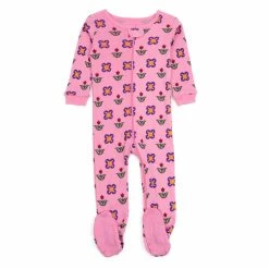 Toddler Girl Leveret Flowerpot Print Footie Pajamas