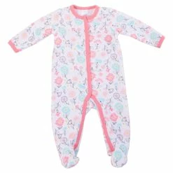 Pajamas Baby Girl (3-9M) Little Beginnings Flower Quilt Snap Sleep N Play