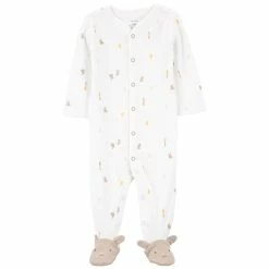 Pajamas Baby Unisex (NB-9M) Carter’s® Bunny Carrots & Eggs Sleep N Play