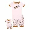 Pajamas Toddler Girl Leveret Girl & Doll Horse & Horseshoe Pajama Set