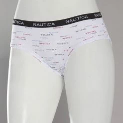 Underwear Womens Nautica Cotton Spandex Logo Hipster Panties - NT9915BA
