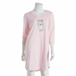 Pajamas Womens René Rofé Free Hugs 3/4 Sleeve Nightshirt