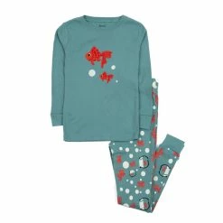 Pajamas Toddler Unisex Leveret Cotton Goldfish Pajama Set
