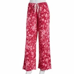 Pajamas Womens HUE® Knit Chatty Candy Hearts Classic Pajama Pants