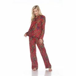 Pajamas Womens White Mark 3pc. Red Leopard Pajama Set -Nautica Sales Store c73b92c2 a507 4f17 8615 aefe591db842