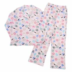 Pajamas Womens Karen Neuburger Long Sleeve Donut/Coffee Pajama Set