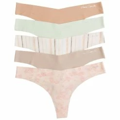 Underwear Womens Vince Camuto 5pk. VC Elastic Trim Thong Panties VCO83282E