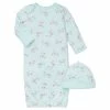 Pajamas Baby Girl (NB-3M) Little Me Floral Spray Sleeper Gown And Hat -Nautica Sales Store cd8d13e3 79ec 42a0 a7c2 1789c0b2965c