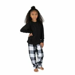 Pajamas Toddler Unisex Leveret Plaid Top & Flannel Pants Pajama Set