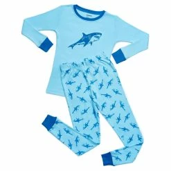 Pajamas Toddler Boy Leveret Shark Print Pajama Set
