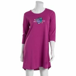 Pajamas Womens Rampage Need Coffee 3/4 Sleeve Embroidered Nightshirt
