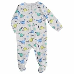 Pajamas Baby Boy (NB-9M) Emporio Baby Dinosaur And Leaf Zip Sleeper