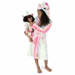Pajamas Girls Leveret Unicorn And Stars Hooded Fleece Robe