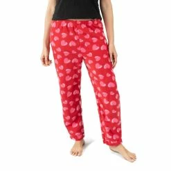 Pajamas Womens Leveret Fleece Heart Pajama Pants