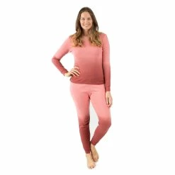 Pajamas Womens Leveret Pink Ombre Cotton Pajama Set