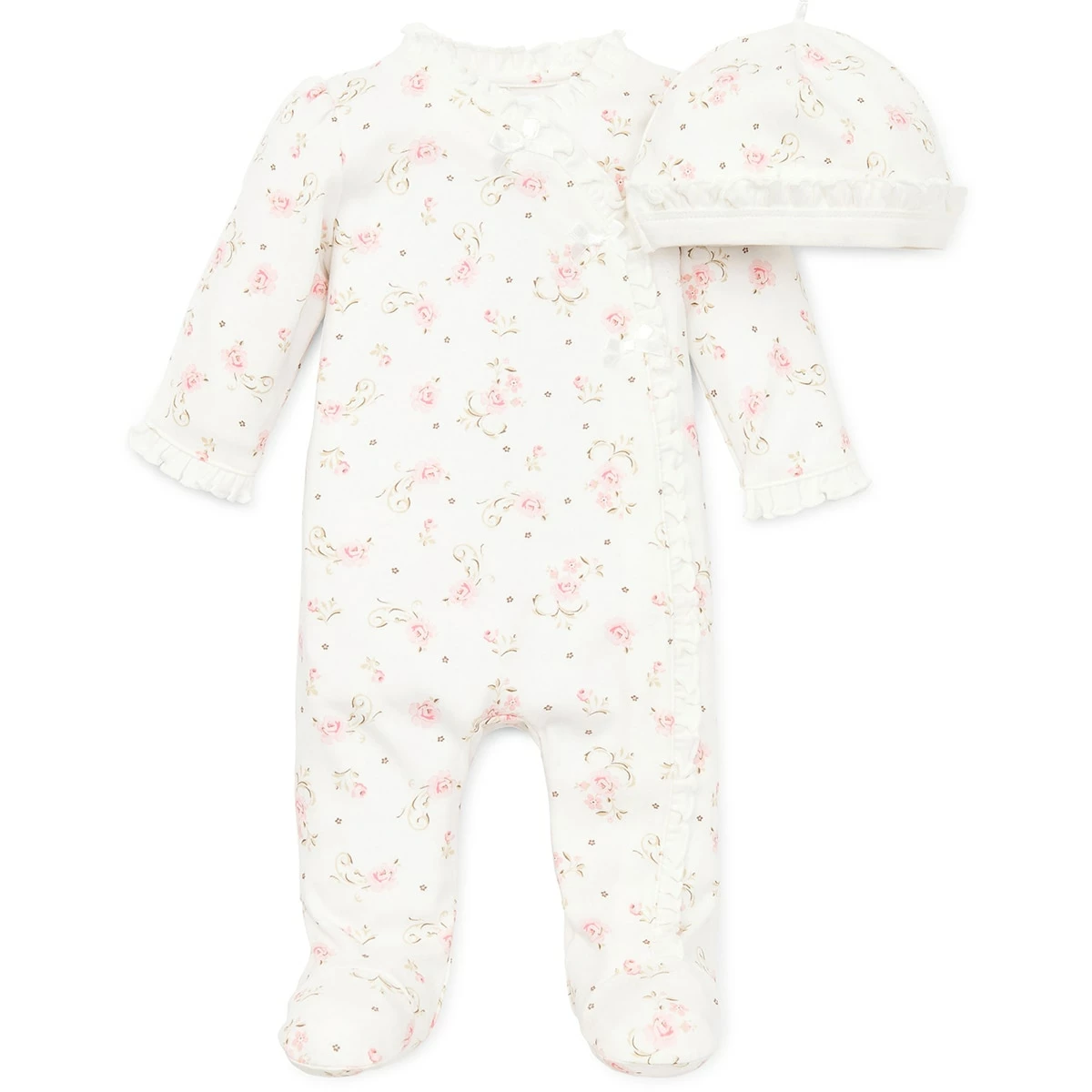 Pajamas Baby Girl (Preemie-9M) Little Me Vintage Rose Footie Sleeper 3 Pajamas Baby Girl (Preemie-9M) Little Me Vintage Rose Footie Sleeper