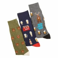 Underwear & Socks Mens Davco Camping Bear & Beer Box Socks