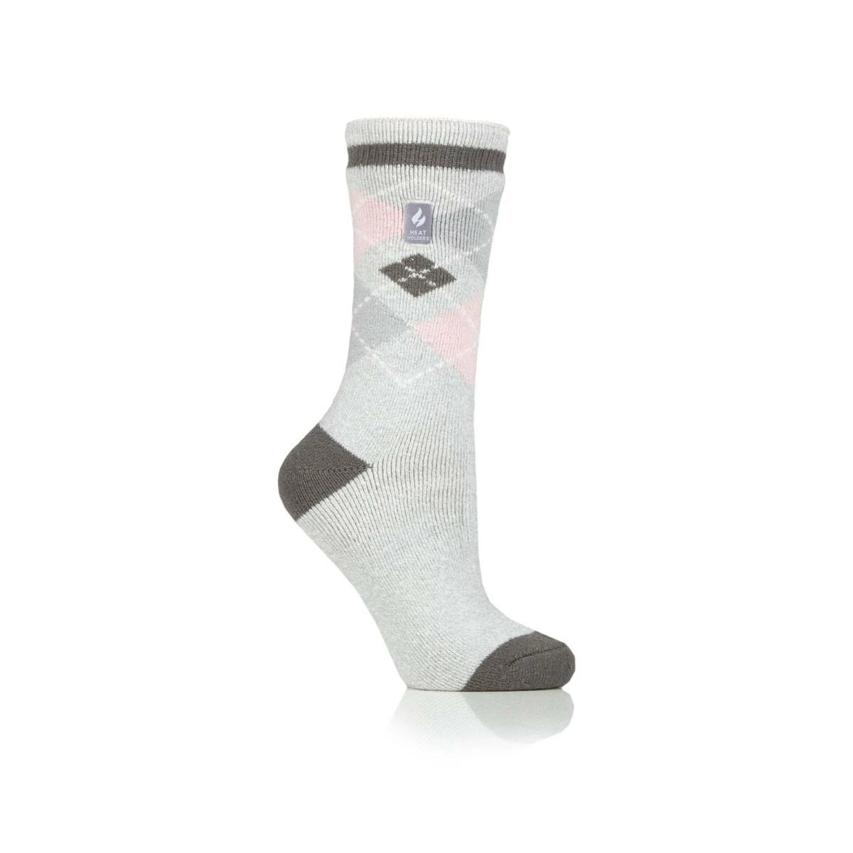 Socks & Hosiery Womens Heat Holders® Lite Azelia Argyle Crew Socks - Grey 3 Socks & Hosiery Womens Heat Holders® Lite Azelia Argyle Crew Socks - Grey