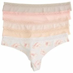 Underwear Womens Vince Camuto 5pk. VC Elastic Trim Thong Panties VCO83276