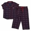 Pajamas Womens Tommy Hilfiger Notch Collar Capri Pajama Set -Hearts -Nautica Sales Store dfe139c7 a5d7 4184 8527 ca873b1d5db1