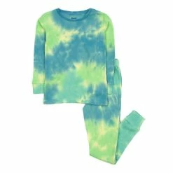 Pajamas Kids Leveret 2pc. Blue Tie Dye Pajama Set