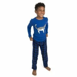 Pajamas Kids Leveret Husky Plaid Fleece Pajama Set