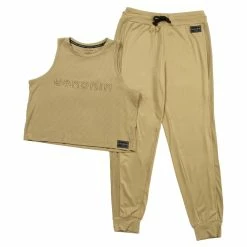 Pajamas Womens Danskin Rib High Neck Tank & Joggers Pajama Set