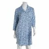 Pajamas Womens Beautyrest 3/4 Sleeve Notch Collar Floral Nightshirt -Nautica Sales Store e15f1624 f558 485b aeb2 7d120e261856