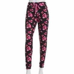 Pajamas Womens Rampage Floral Poly Spandex Jogger Pajama Pants
