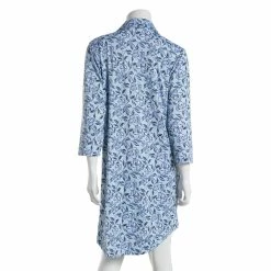 Pajamas Womens Beautyrest 3/4 Sleeve Notch Collar Floral Nightshirt -Nautica Sales Store e3df0eca f625 446f a68f 6468862e456d