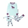 Pajamas Toddler Girl Leveret Girl And Doll Unicorn Pajama Set