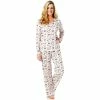 Pajamas Womens Karen Neuburger Henley Long Sleeve Berries Pajama Set